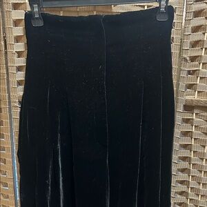 Norma Kamali Black Velvet Trousers
